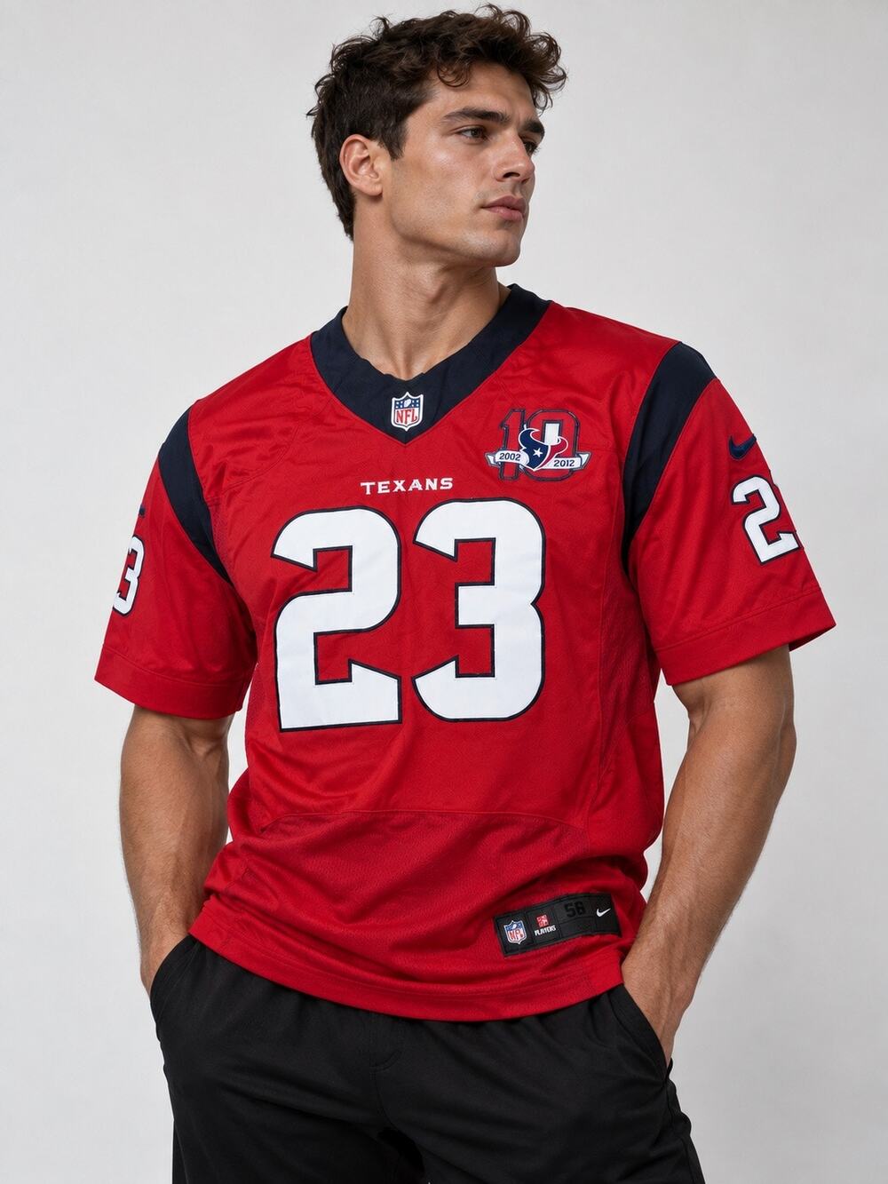 Nike Houston Texans Arian Foster #23 Jersey Size 56 NFL 10th Anniversary 02-12